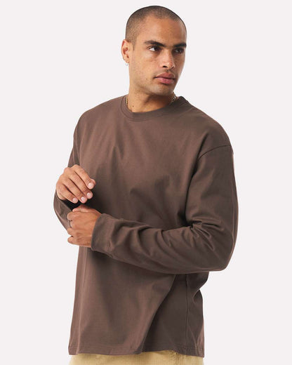 BELLA + CANVAS Unisex 7.5 oz Heavyweight Long Sleeve Tee 4651 #colormdl_Cocoa