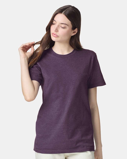 American Apparel Unisex CVC Tee 2001CVC #colormdl_Heather Eggplant
