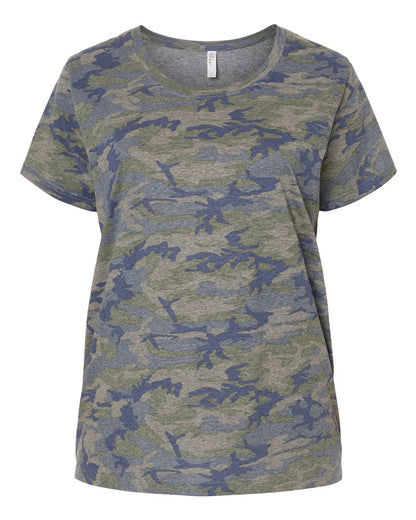 LAT Women's Curvy Collection Fine Jersey Tee 3816 #color_Vintage Camo