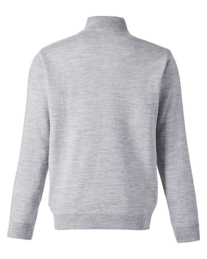 Harriton Unisex Pilbloc™ Quarter-Zip Pullover Sweater M421 #color_Grey Heather