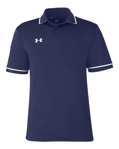 Under Armour Men's Tipped Teams Performance Polo 1376904 #color_Midnight Navy/ White