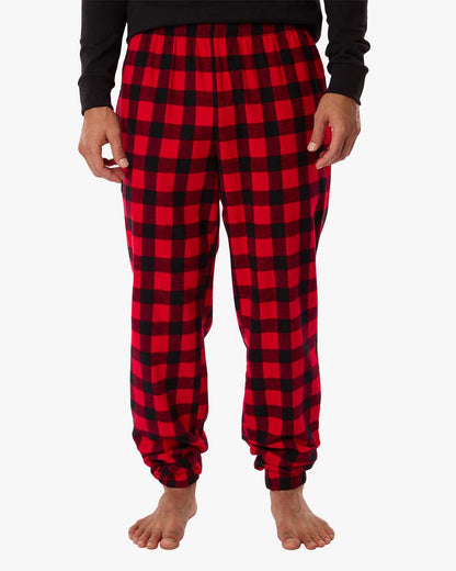 Boxercraft Unisex Flannel Joggers BM6625 #colormdl_Red/ Black Buffalo