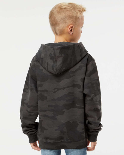 Independent Trading Co. Youth Midweight Hooded Sweatshirt SS4001Y #colormdl_Black Camo