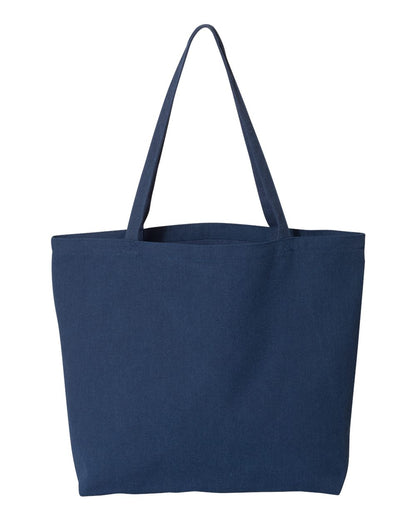 Liberty Bags Seaside Pigment-Dyed Large Tote 8507 #color_Washed Navy