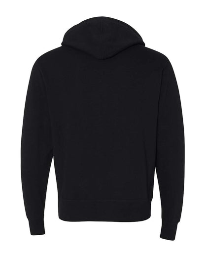 Independent Trading Co. Heathered French Terry Full-Zip Hooded Sweatshirt PRM90HTZ #color_Black