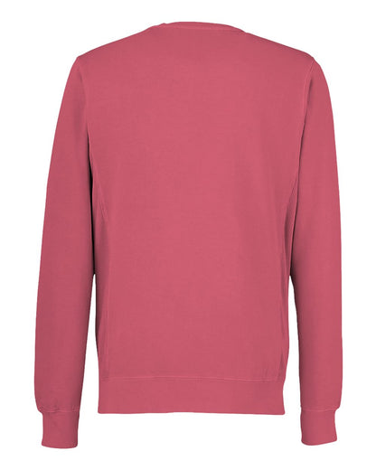 J. America Unisex Pigment-Dyed Fleece Crewneck Sweatshirt 8731 #color_Garnet