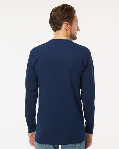 M&O Unisex Gold Soft Touch Long Sleeve T-Shirt 4820 #colormdl_Deep Navy