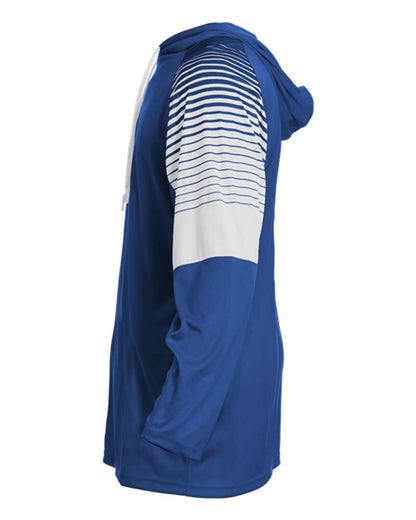 Badger Men's Lineup Hooded Long Sleeve T-Shirt 4211 #color_Royal