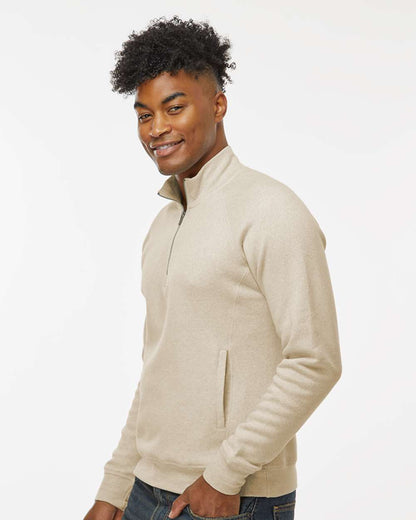 J. America Men's Triblend Quarter-Zip Sweatshirt 8869 #colormdl_Oatmeal Triblend
