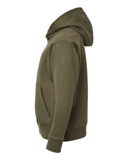 LAT Youth Fleece Hoodie Sweatshirt 2296 #color_Military Green