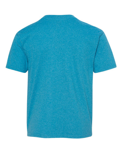 Fruit of the Loom HD Cotton Youth Short Sleeve T-Shirt 3930BR #color_Turquoise Heather