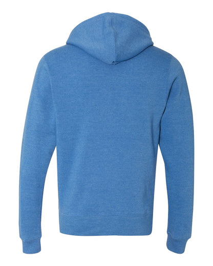 J. America Men's Triblend Full-Zip Hooded Sweatshirt 8872 #color_Cool Royal Triblend