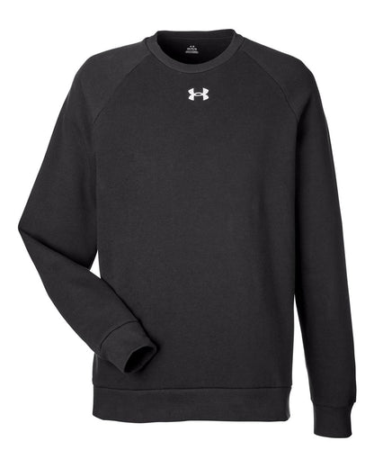 Under Armour Men's Rival Fleece Crewneck Sweatshirt 1379755 #color_Black/ White
