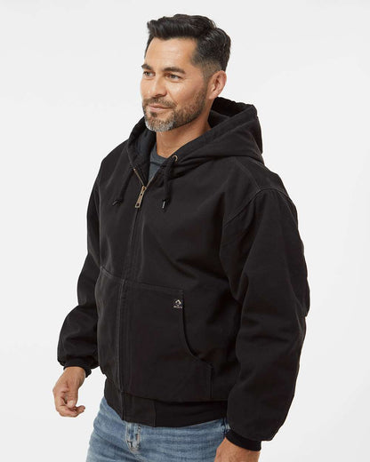 DRI DUCK Men's Cheyenne Boulder Cloth™ Hooded Jacket with Tricot Quilt Lining 5020 #colormdl_Black