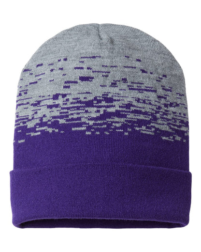 CAP AMERICA USA-Made Static Cuffed Beanie RKS12 #color_Purple/ Heather