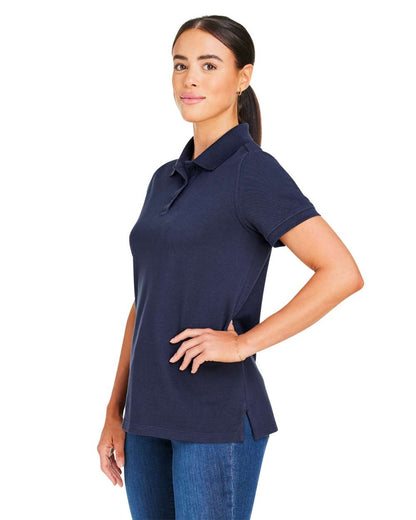 Harriton Women's Valiant Cotton Snag Protect Polo M205W #colormdl_Dark Navy