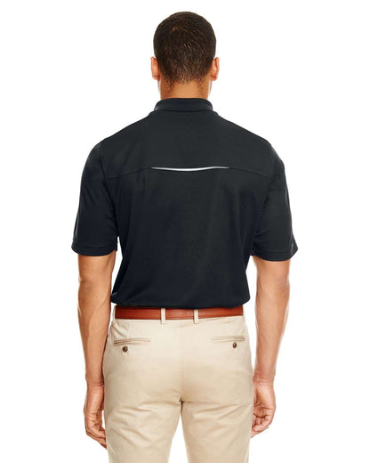 CORE365 Men's Radiant Performance Piqué Polo with Reflective Piping 88181R #colormdl_Black
