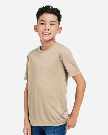 CORE365 Youth Capital Performance T-Shirt CE10Y #colormdl_Stone