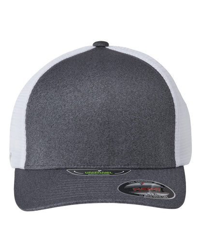 Flexfit Unipanel™ Trucker Cap 5511UP #color_Melange Dark Grey/ White