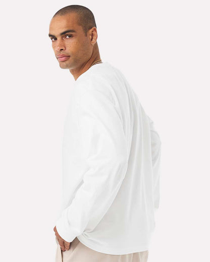 BELLA + CANVAS Unisex 7.5 oz Heavyweight Long Sleeve Tee 4651 #colormdl_White