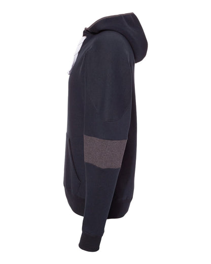 J. America Men's Sport Lace Colorblocked Fleece Hooded Sweatshirt 8832 #color_Navy