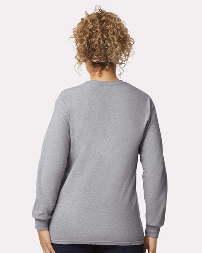 Gildan Unisex Ultra Cotton® Long Sleeve T-Shirt 2400 #colormdl_Sport Grey