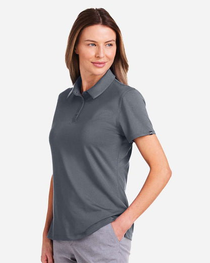 Under Armour Women's Recycled Polo 1385910 #colormdl_Castlerock/ White