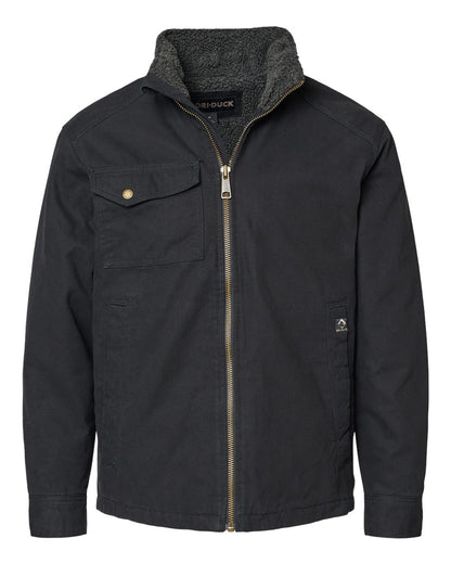 DRI DUCK Endeavor Canyon Cloth™ Canvas Jacket with Sherpa Lining 5037 #color_Black