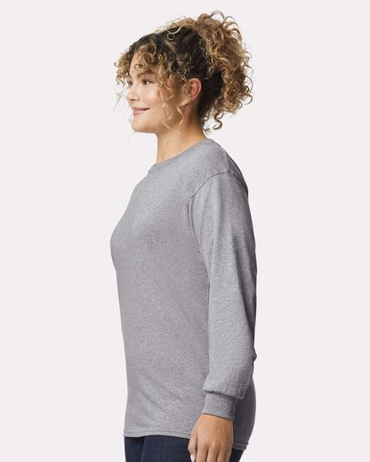 Gildan Unisex Ultra Cotton® Long Sleeve T-Shirt 2400 #colormdl_Sport Grey