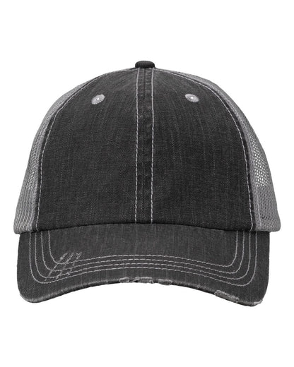 Valucap Contrast Stitch Cap VC990 #color_Black/ Grey