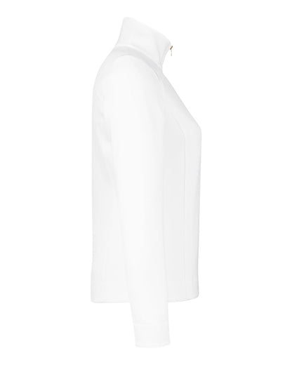 Fairway & Greene Women's Wells Tech Quarter-Zip Pullover F12250 #color_White/ Eclipse
