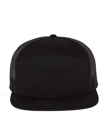 Richardson Seven-Panel Trucker Cap 168 #color_Black