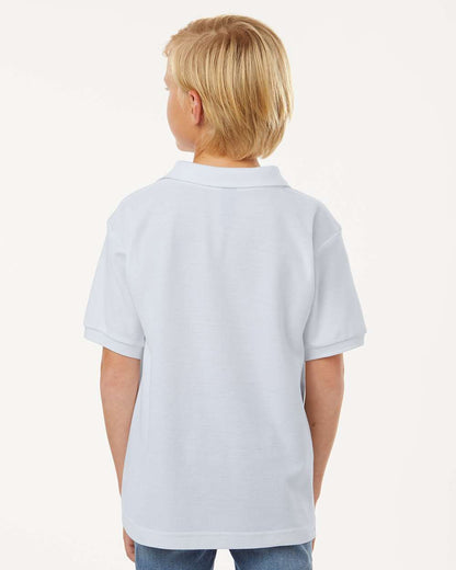 AllPro Youth Pique Polo 62800Y #colormdl_White