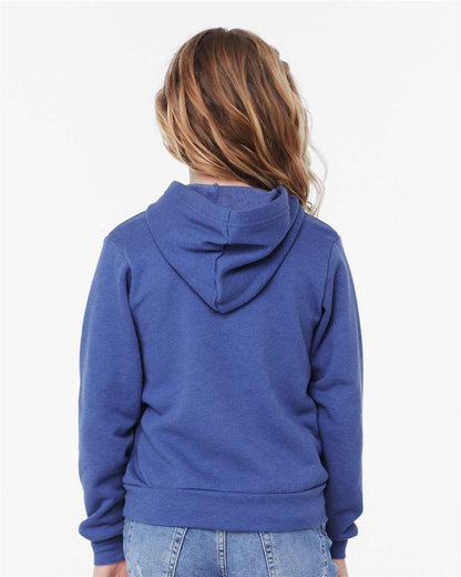 BELLA + CANVAS Youth Sponge Fleece Hoodie 3719Y #colormdl_Heather True Royal