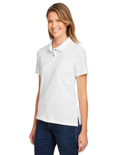 Harriton Women's Cotton Polo M200W #colormdl_White