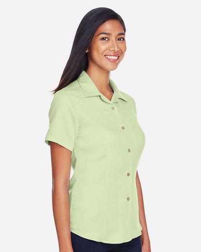 Harriton Women's Bahama Cord Camp Shirt M570W #colormdl_Green Mist