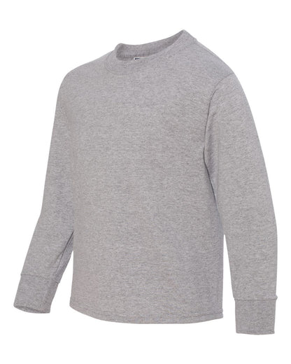 JERZEES Youth Dri-Power® Long Sleeve 50/50 T-Shirt 29BLR #color_Athletic Heather