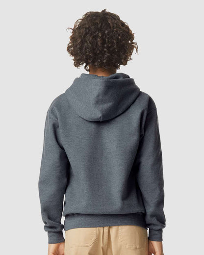 Gildan Softstyle® Youth Midweight Hooded Sweatshirt SF500B #colormdl_Dark Heather