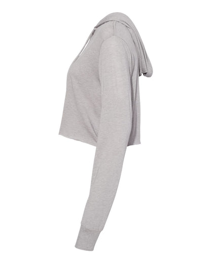 BELLA + CANVAS Women’s Triblend Crop Long Sleeve Hoodie 8512 #color_Athletic Grey Triblend