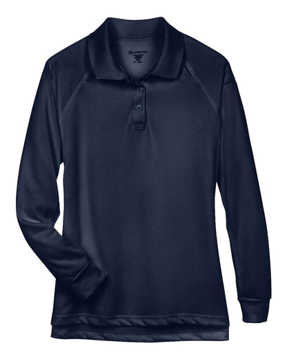Harriton Women's Advantage Long Sleeve Tactical Polo M211LW #color_Dark Navy