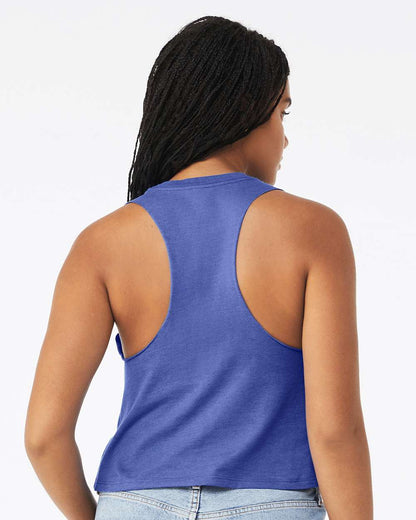 BELLA + CANVAS Women's Racerback Crop Tank 6682 #colormdl_Heather True Royal