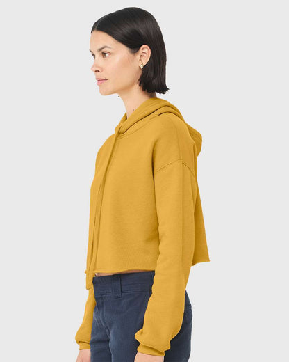 BELLA + CANVAS Women's Crop Fleece Hoodie 7502 #colormdl_Heather Mustard