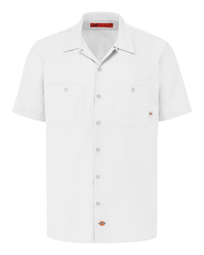 Dickies Men's Tall Industrial Short Sleeve Work Shirt S535T #color_White