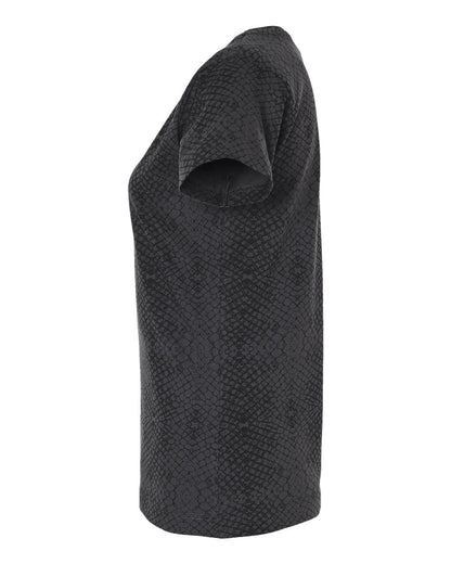 LAT Women's Fine Jersey Tee 3516 #color_Black Reptile