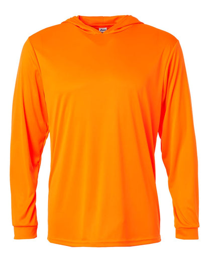 Paragon Unisex Bahama Performance Hooded Long Sleeve T-Shirt 220 #color_Neon Orange