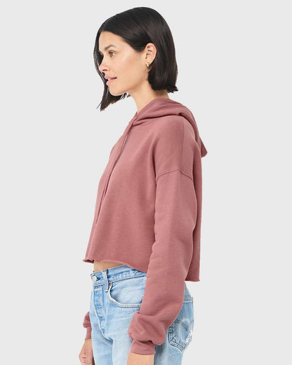 BELLA + CANVAS Women's Crop Fleece Hoodie 7502 #colormdl_Mauve