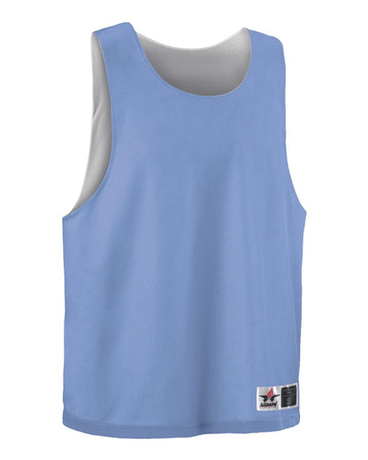 Alleson Athletic Youth Lacrosse Reversible Pinnie LP001Y #color_Columbia Blue/ White