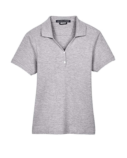 Devon & Jones Women's Pima Piqué Polo D100W #color_Grey Heather