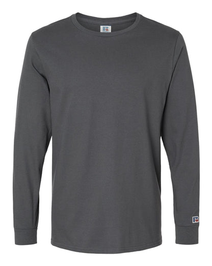 Russell Athletic Unisex Combed Ringspun Long Sleeve T-Shirt 600LRUS #color_Charcoal Grey