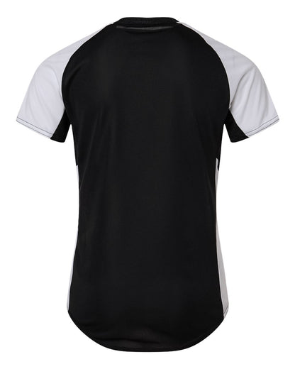 Augusta Sportswear Girls' Cutter Jersey 1523 #color_Black/ White